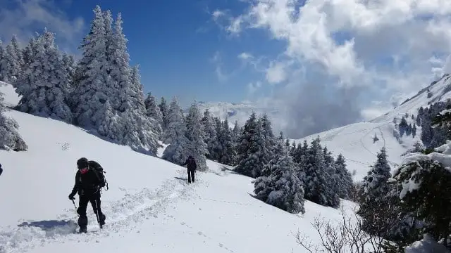 Randonnée en raquettes vers le col de l'Arc